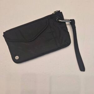 NWOT Athleta Black Coffee Clutch w/ Zippered Pouch & Multiple Pockets